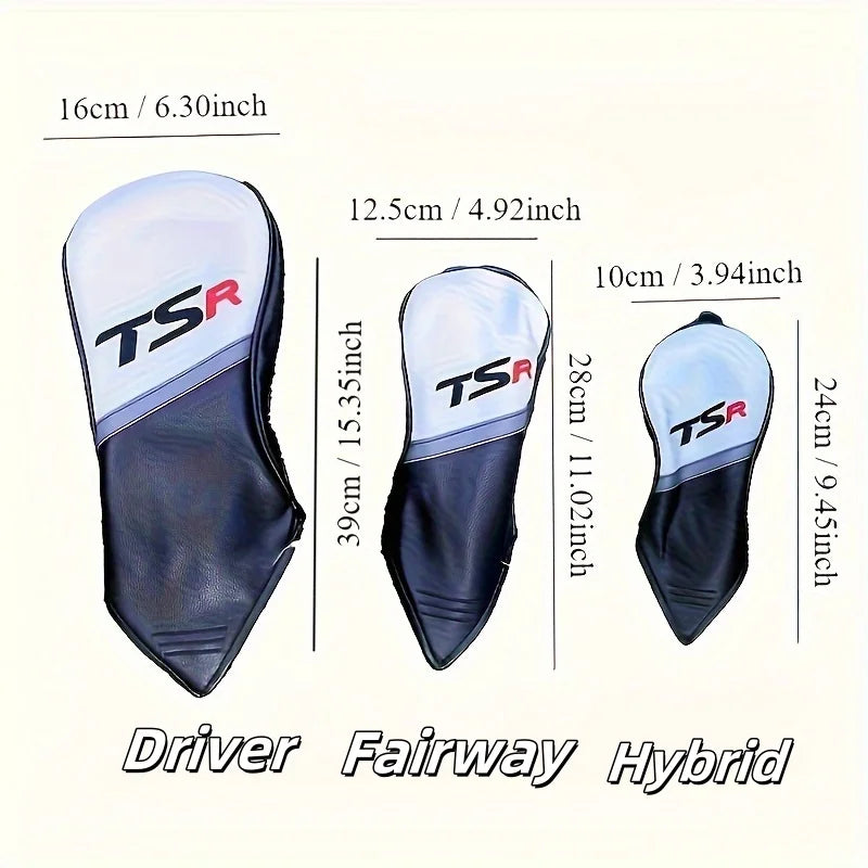 TSR Golf Club Head Cover for Fairway Driver Hybrids Leather Waterproof Limited Golf Accessories