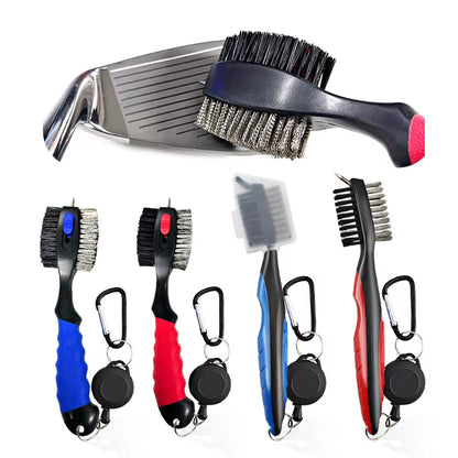 Golf Club Brush Golf Groove Cleaning Brush 2 Sided Golf Putter Wedge Ball Groove Cleaner Kit Cleaning Tool Golf Accessories