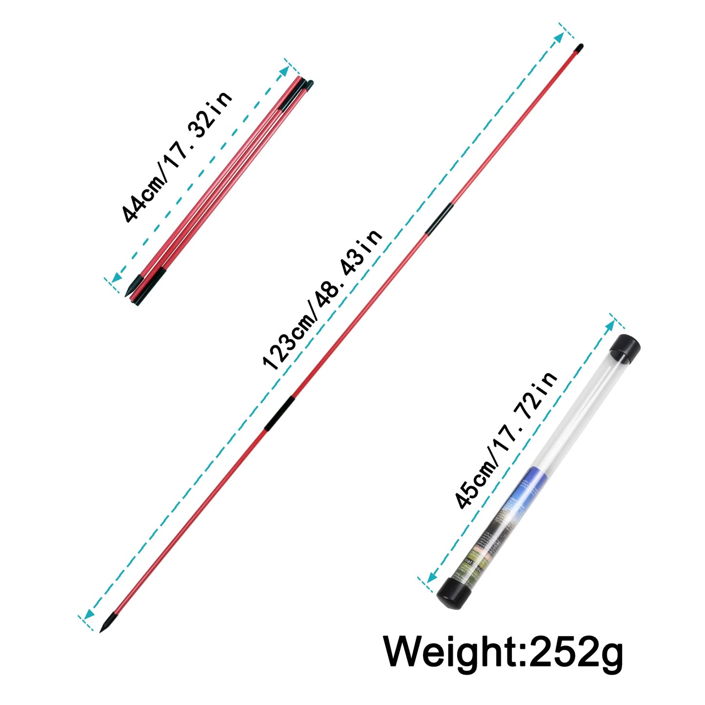 Golf Alignment Sticks 2 Sets 48Inch Alignment Practice Rods Collapsible 6 Colors Golf Alignment Sticks Golf Swing Training Tools