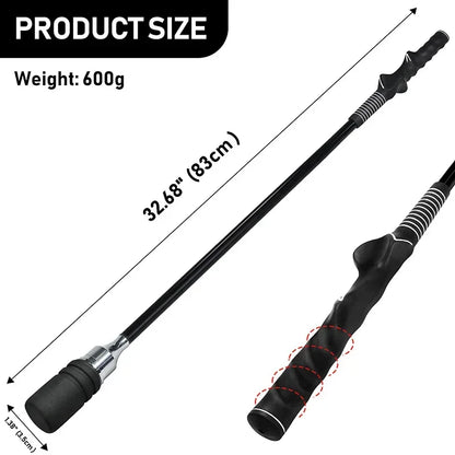 Golf Swing Trainer Black Indoor and Outdoor Practice Stick Hand Grip TA031