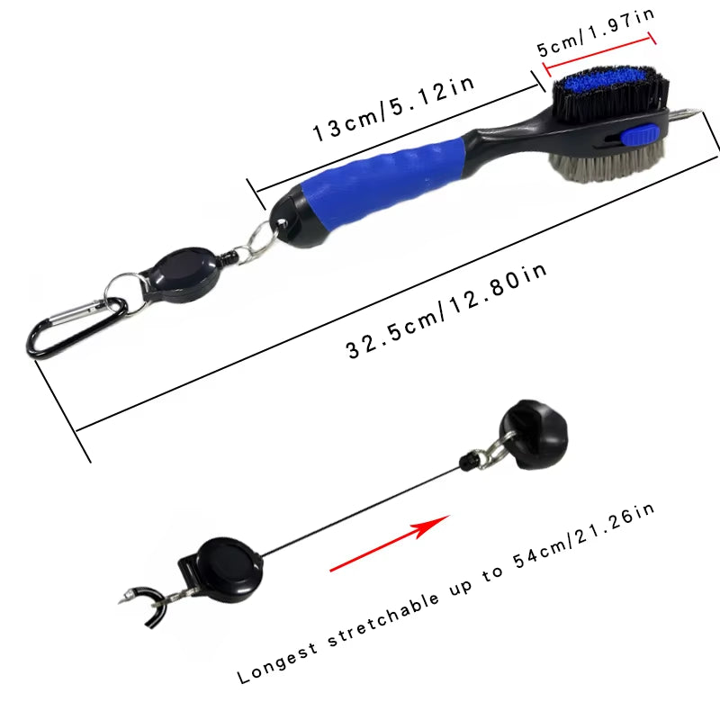 Golf Club Brush Golf Groove Cleaning Brush 2 Sided Golf Putter Wedge Ball Groove Cleaner Kit Cleaning Tool Golf Accessories