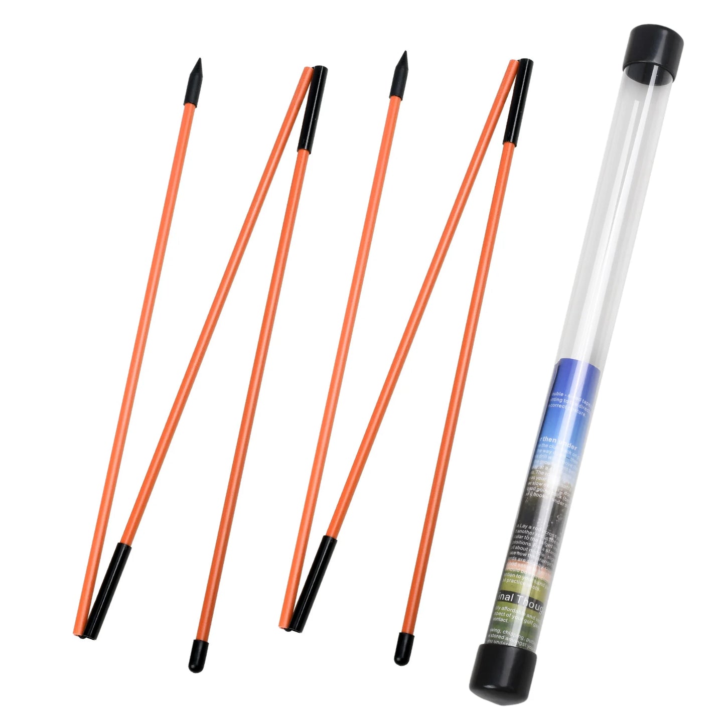 Golf Alignment Sticks 2 Sets 48Inch Alignment Practice Rods Collapsible 6 Colors Golf Alignment Sticks Golf Swing Training Tools